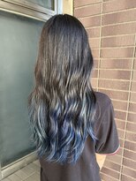 チャプター 千葉ニュータウン中央店(chapter)&nbsp;裾カラーエンドカラーグラデーションカラーブルー