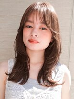 ラフ フロム ガーデン(Laf from GARDEN)&nbsp;くびれミディアム/レイヤー/顔周り/小顔/ベージュ/20代30代