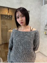 ジーナ  札幌大通(Zina)&nbsp;髪質改善＊切りっぱなしボブ＊韓国風＊暗髪＊前髪＊Zina札幌
