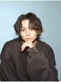 横浜メンズミディアムパーマ/グランジパーマ/大人ルーズシャドウ