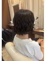 ヘアデザインスペース イチエ(hair design space i chi e)&nbsp;大人可愛いボブパーマにアッシュカラー