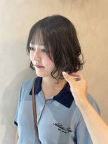 ノーブ(nove)&nbsp;ボブパーマ/透明感ブルーアッシュ/地毛風ブルーブラック