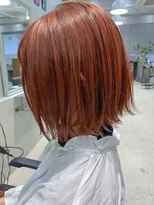 テトヘアー(teto hair)&nbsp;ボブ、外ハネ、オレンジ、ベージュ