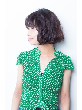 ヘアーズ ロッソ テラス(hair's ROSSO TERRACE) 【鶴見】無造作 カール ナチュラル 大人ボブ☆[30代40代50代]