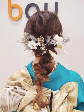 ヘアーアンドメイクアップ バウ(Hair&Make up BAU) 編みおろし和装セット