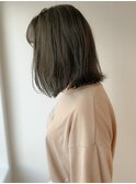 ☆ブリーチなしオリーブグレージュ外ハネボブ☆navile表参道