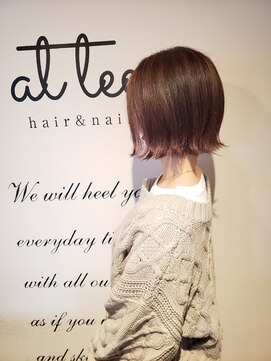 アットティー 金沢文庫(at tee...) 『attee...hair&nail』☆ぱつっとボブ+そとはねアレンジ☆