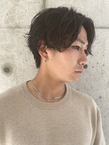 大人の雰囲気波巻きスパイラルパーマ/メンズカット/眉毛