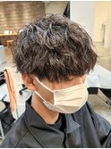 メンズマッシュパーマ波巻きスパイラルパーマ