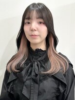 サクラ オモテサンドウ(SAKURA)&nbsp;仕事でバレないインナーカラーピンクベージュ