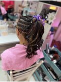 お祭りヘアー