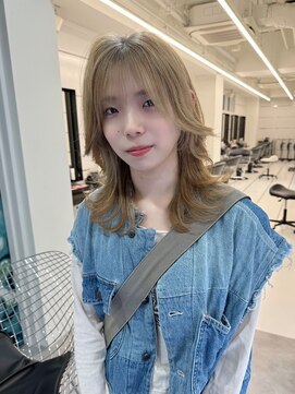 ギグスダブル 栄店(gigs double) ミルクティーカラー/シャギーレイヤー