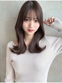 くびれヘア/レイヤー/顔まわり/サイドバング/こなれミディ