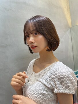 ロンドポレール 北千住(Lond polaire) くびれヘア/アプリコットオレンジ/レイヤー/ショートボブ/韓国