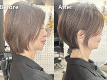 【若々しさが溢れる！】MILSHE独自の顔まわり「小顔・リフトアップ」カットで叶える-7歳の印象