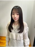 大人ガーリーダークアッシュ似合わせカットミディアムレイヤー