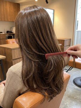 エミュー 大船店(emue) 大船ワンカラーブリーチなしダブルカラーオリーブブラウンカラー