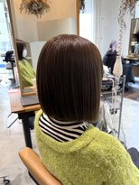 アヴァンスアンス 広島袋町店(AVANCE.ens)&nbsp;【 Olive beige 】大人ガーリー/切りっぱなしボブ/広島袋町