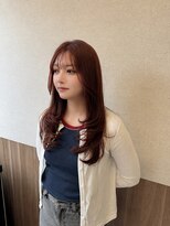 エスドットブルーム 梅田店(S.BROOM) ピンクブラウンレイヤーカット 髪質改善大阪梅田