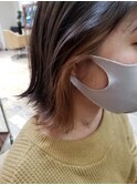 ボブ×ブリーチなしインナーカラー