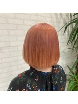 ビス ヘア アンド ビューティー 西新井店(Vis Hair＆Beauty)&nbsp;大人可愛いピンクベージュダブルカラーくびれボブ透明感小顔