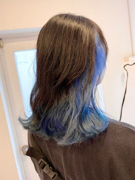 ナンバー ユアイロ 川崎(N° uairo) 【末安】Blueデザイン×インナーカラー