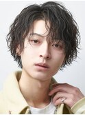 ツイストスパイラルパーマセンターパート