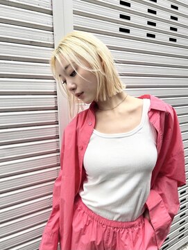 ミエル ヘア 新宿(miel hair) 切りっぱなしボブ