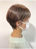 ショート×アッシュベージュ