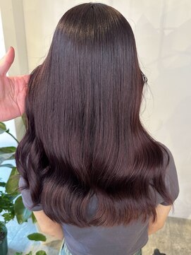 ピークスヘア(peaks hair) ピンクラベンダー ブリーチなしWカラー ピンクブラウン