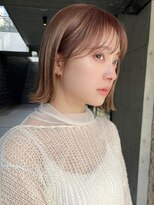 ガーデンヨコハマ(GARDEN YOKOHAMA) 切りっぱなしタッセルボブワンカール外ハネピンクベージュ