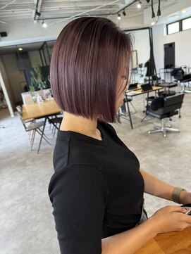 ナンバー(number+) 20代30代40代ベージュ暖色系カラー大人ボブ透明感小顔