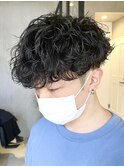 メンズパーマ 波巻きスパイラルツイストニュアンス メンズカット