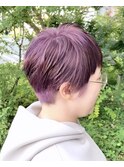 ラベンダーベージュ#ダブルカラー#マッシュショート#豊橋#豊川