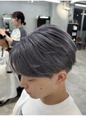 熊本メンズカラー　ハイトーンカラー　シルバーカラー