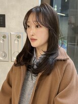 シティ(CITY) ワンカールレイヤー ミディアムヘア 韓国ヘア