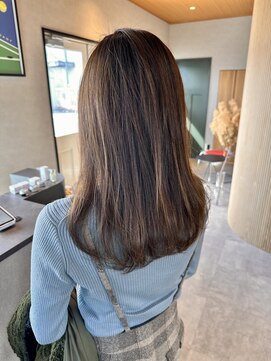 イェル(ELL.) 大人シンプルワンカール☆オリーブブラウン