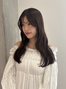 ヨーク(YOKE) 【YOKE】チョコレートブラウン艶カラー髪質改善顔周りカット