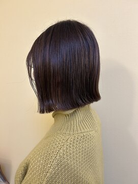 ヘアーデザイン モモ(Hair Design MoMO) 毛先をぷつっと切り揃えたタッセルボブ