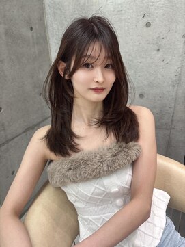 ロール 博多(Role) ミニウルフレイヤーカット顔周り前髪韓国ミディアムロング/博多