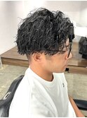 ツイストスパイラルセンターパート刈り上げツーブロックフェード
