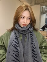 ハーパーズ 渋谷(harpers)&nbsp;カーキベージュミディアムマッシュレイヤーカット