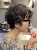 ショートパーマ/ウルフパーマ/ひし形ショートボブ