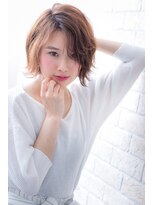 エルデ ナインズ ヘアー スタンド 川口店(elde 9's HAIR STAND) フィッシュボーン&エフォートレスのワイドバングハニーヘア 川口