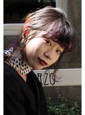 ダブルバング×美髪インナーカラー×ラフドレスヘア