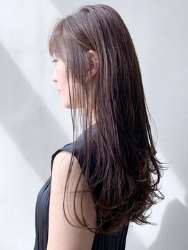 アルバム 銀座(ALBUM GINZA) レイヤーロング_オリーブカラーハイライトカラー_ba304883