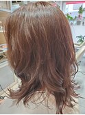 エドルカラーベージュ×巻き髪セミロング