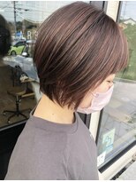 アーブル ヘアーアンドメイク(ARBRE) ブリーチハイライトシークレットハイライトハンサムショート