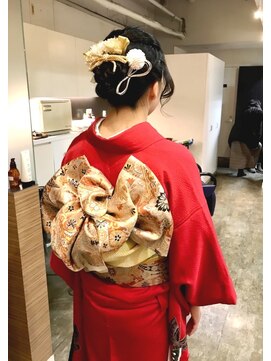 アビリティ ヘアー(ability hair) 和装 成人式 編み込みアレンジアップスタイル!