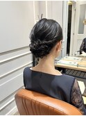 上品シニヨン  結婚式 パーティ 【銀座】